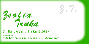zsofia trnka business card